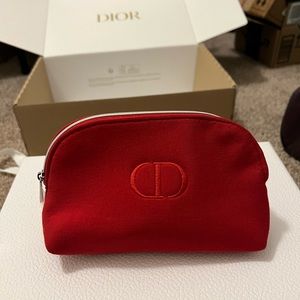 Dior Red Makeup Pouch